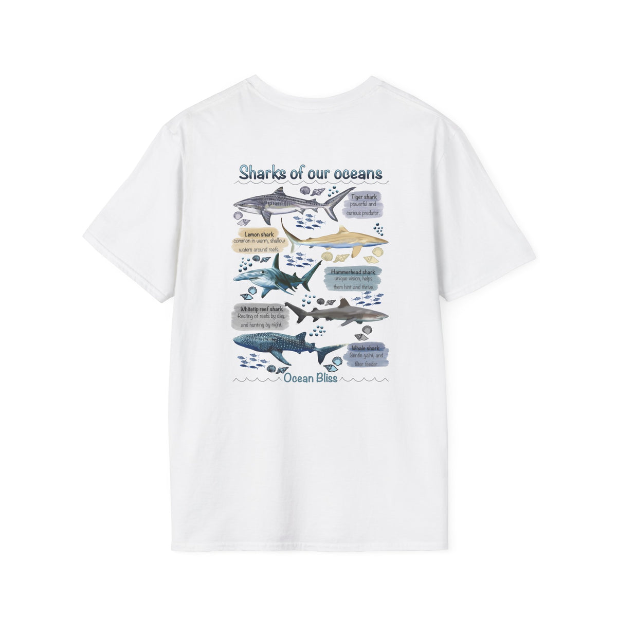 Ocean Bliss| Sharks of our oceans unisex T-shirt