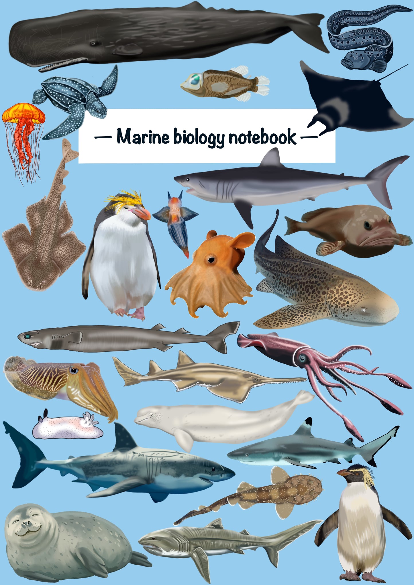 Marine Biology Notebook Bundle (Vol. 1 + Vol. 2) – Digital Download